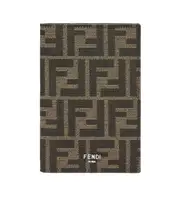 Brown FF fabric passport cover One size brown