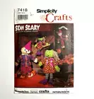 Simplicity craft pattern 7418 Sew Scary scarecrow and witch dolls Halloween Fall