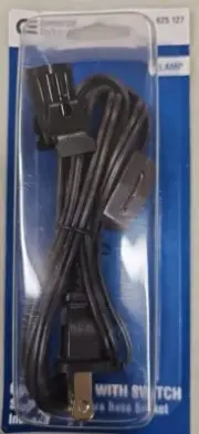 Lighting 6' Snap-in Socket Cord & Switch Candelabra Base #625 127 (7B)