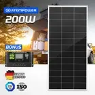 12V 200W Solar Panel Kit Mono Fixed Caravan Camping Power Battery Charging
