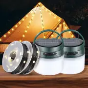 2 Pack Solar Camping Lantern with String Lights, 33ft Light Strip Easily Stor...