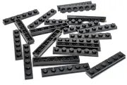 Lego - Lot of 20 - Black, Plate 1 x 6