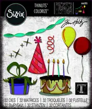 Tim Holtz Celebrate Colorize Thinlits Die Set