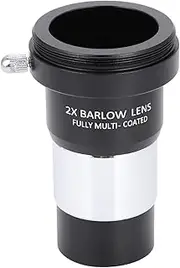 Astronomy Telescope Eyepiece Kit, 4mm 10mm 25mm Plossl Eyepieces + 2X Barlow Lens for Enhanced Viewing Experience