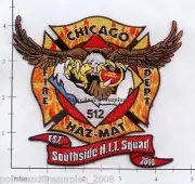 Illinois - Chicago Hazardous Incident Team 512 IL Fire Dept Patch Haz Mat