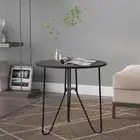 Tea Table Black MDF and Iron Sofa Couch Nesting Coffee Table End Table vidaXL