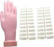 HAPINARY Practice Nail Art Fake Hand Manicure Display Hand Reusable Manicure Training Tool