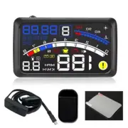 F4 HUD Auto Head Up Display Film 5.5Inch Windshield OBD2 Car Speed Display (for: BMW)
