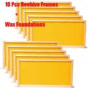 10 Pack Bee hive Frames and Wax Foundations for Deep Brood Bee Hives with Frames