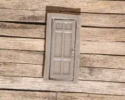 3D door 30" x 80" - 6 pane in G/O/S/HO/N (1/22.5, 1/48, 1/64, 1/87, 1:160) scale