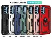 For OnePlus Nord 200 1+ N200 5G Case, Kickstand Cover + Tempered Glass Protector