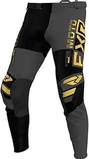 FXR Podium Pro Battalion MX Pant Lightweight Breathable Mesh Black/Char/Gold
