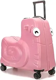 [SEA PUNK] Kids Luggage, Kids Ride-on Luggage with Spinner Wheels Suitcase, Kid's Ride-On Suitcase Help Your Child Relax, Carry On Trolley Luggage with Password Lock