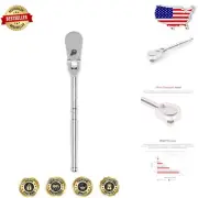 Professional 90-Tooth Ratchet Wrench, Flex Head, 1/2" Drive, Polished Finish