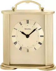 Clocks B1719 Arthur Brushed Gold 6.5”H X 5.5” W X 2.25” D