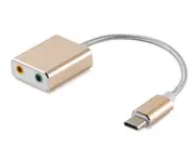 Type-C Sound Card Free Drive Mobile Phone Desktop Notebook Tablet Universal Conversion Line 3.5mm Headphone Sound Card