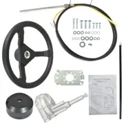 For Marine Engine Turbine Steering System 10FT SS13710 Boat Cable With Wheel New