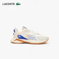 在飛比找momo購物網優惠-【LACOSTE】男鞋-L003 Neo撞色運動鞋(白/藍色