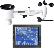 ECOWITT WS2320 Wi-Fi Weather Station, Wireless Outdoor Solar Powered 7-in-1 Weather Sensor and LCD Console Display, PC Software Operation, E-Mail Alert, 433 MHz
