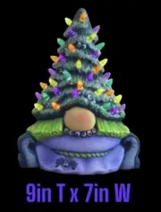 Halloween Witch Gnome Tree w/ Light Kit Unpainted Ceramic Bisque Ready To Paint