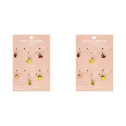 2x 6pc Urban Fruity 4cm Metal/Enamel Wine Charms Drink Ring Marker/Tag Assorted