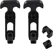 Hordion 2 Pack 110 x 46mm T-Handle Latches, Toolbox Lid Latches Boat Hatch Latches, Rubber Draw Latches for Toolbox Cooler Replacement(Black)