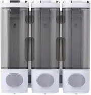 Shower Soap Dispenser 3 Chamber 2024 New No Drill Shampoo and Conditioner Dispenser Dispenser Wall-Mounted for Showe Shampoo