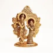 The Fine Living Co. Radha Krishna Idol Statue Handcrafted Indian Hindu God &
