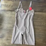 Spanx Thinstincts 2.0 Open-Bust Midthigh Bodysuit Cafe Au Lait Sz XL #10235R NWT