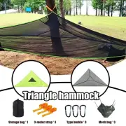 Outdoor 3-4 Person Triangles Hammocks Aerial Tree Tent Leisure Net Bed Hammocks
