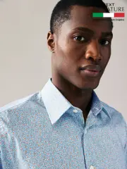 Hidcote Leaves Regular Fit Signature Collection 100% Italian Fabric Printed Formal Shirt (AA7740) | $109