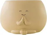 Smile Face Succulent Planter with Drainage, Cute Head Succulent Plant, Portable Resin Flower Pots, Small Plant Flower Pot, Suitable for Outdoor Indoor Patio Yard Lawn Porch