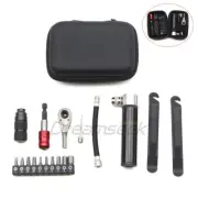 Bike Repair Tool Kit Bicycle Ratchet Wrench Pump Tire Lever Mini Storage Bag Box