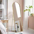 Arch Full Length Mirror with Stand Full Body Dressing Mirror Foldable Floor Mirr