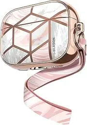 [i-Blason] Cosmo Case for Airpods Pro 2nd Generation/1st Generation, 360° Protective Stylish AirPods Pro Case Cover (2019/2022) Compatible with Apple AirPods Pro (Marble)