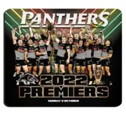 126308 PENRITH PANTHERS 2022 NRL PREMIERS BACK TO BACK TEAM IMAGE MOUSE MAT
