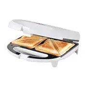 Tiffany Non Stick 750W 2 Slice Bread/Jaffle Electric Sandwich Press Maker White