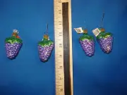 Grape Ornaments Frosted Purple set of 4 13226P 103
