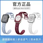 適用蘋果IWATCHS9錶帶運動APPLE WATCH8豹紋手錶矽膠手錶帶雙色S7 S6錶帶