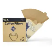 Coffee Filters #2 Cone Paper, # 2 Cone Shaped Unbleached All Natural Composta...