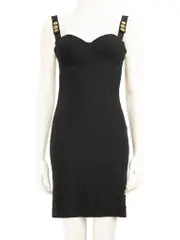 Pierre Balmain Black Open Back Mini Dress
