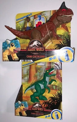 Jurassic World CAMP CRETACEOUS TORO & DARIUS & ALLOSAURUS VHTF Netflix Imaginext
