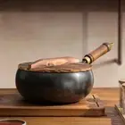 Uncoated Iron Stir Fry Pan Nonstick Soup Pot Saucepan Stew Pot Cookware