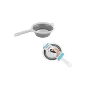 Kemasi Collapsible Colander Grey/White with Handle - 32x18cm