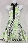 NEW Eva Franco Coconinno Dress Halter Flare Polka Dot Floral Gauze Whimsy Small