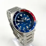 Seiko 5 Sports Automatic Watch 42mm Blue Dial Silver Bracelet Men's Watch SRPD53