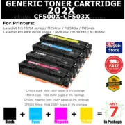 7x Any Generic Toner 202X CF500X -- CF503X For HP M254nw M254dn M254dw MFP