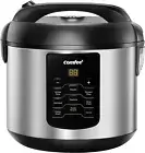 Compact Rice Cooker, 6-In-1 Stainless Steel Multi Cooker, Slow Cooker, Steamer,
