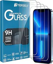 [T Tersely] [4 Pack] Screen Protector for Apple iPhone 13 Pro Max(6.7 inch), 9H Hardness Case Friendly Tempered Glass Film, Anti-Scratch HD Clear