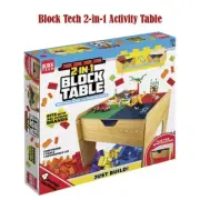 Block Tech Wooden Table to Build Blocks With Table & Base Plate/White Board Top